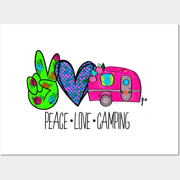 Peace Love Camping Wall Art by Satic